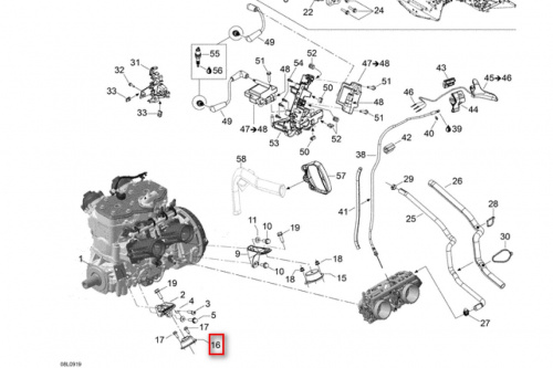 Подушка двигателя левая Ski-Doo, Lynx, Can-Am OEM: фото 3 Подушка двигателя левая Ski-Doo, Lynx, Can-Am OEM: фото 3
