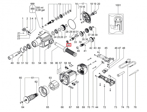 Подшипник для дрели METABO B 32/3 Подшипник для дрели METABO B 32/3