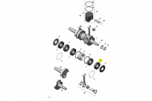 Подшипник коленвала Ski-Doo, Lynx, Polaris 420832571 фото 2 Подшипник коленвала Ski-Doo, Lynx, Polaris 420832571 фото 2
