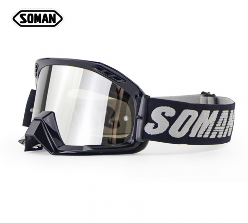 Мото Очки/эндуро  Soman SM-15 (черный/прозрачное стекло) К1-00002388 Мото Очки/эндуро  Soman SM-15 (черный/прозрачное стекло) К1-00002388