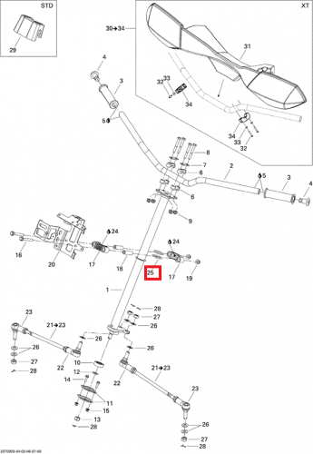 Кольцо уплотнительное втулки рулевого вала Can-Am Outlander G1, G2, Renegade фото 2 Кольцо уплотнительное втулки рулевого вала Can-Am Outlander G1, G2, Renegade фото 2