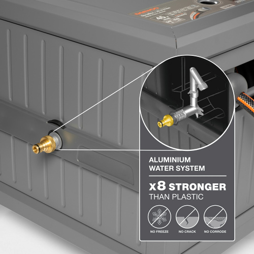 Катушка металлическая DAEWOO со шлангом 45 м и набором для полива DWR 6145 фото 9 Катушка металлическая DAEWOO со шлангом 45 м и набором для полива DWR 6145 фото 9