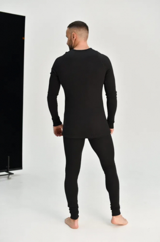 Комплект мужской с кальсонами "Термобелье" черный (размер 50) фото 2 Комплект мужской с кальсонами "Термобелье" черный (размер 50) фото 2