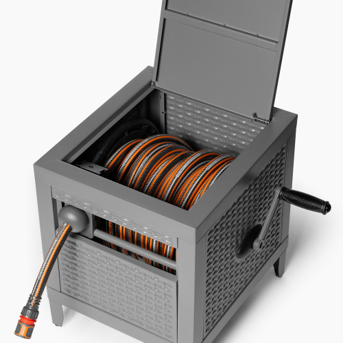 Катушка металлическая DAEWOO со шлангом 30 м и набором для полива DWR 6130 фото 4 Катушка металлическая DAEWOO со шлангом 30 м и набором для полива DWR 6130 фото 4