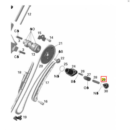 Кольцо уплотнительное натяжителя цепи ГРМ для снегоходов Кольцо уплотнительное натяжителя цепи ГРМ для снегоходов