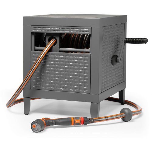 Катушка металлическая DAEWOO со шлангом 30 м и набором для полива DWR 6130 фото 3 Катушка металлическая DAEWOO со шлангом 30 м и набором для полива DWR 6130 фото 3