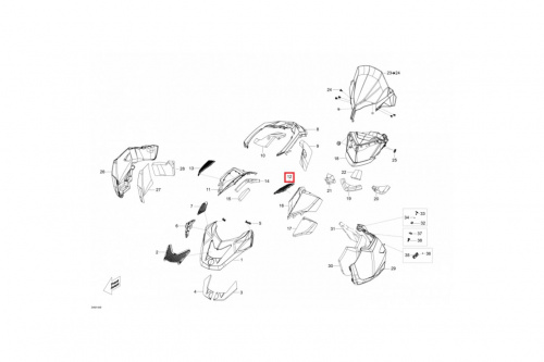 Решетка воздухозаборника панели капота Scandik 517303893 Решетка воздухозаборника панели капота Scandik 517303893