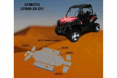 Защита задних рычагов ATV CF Moto CF800-Z8 EFI Защита задних рычагов ATV CF Moto CF800-Z8 EFI