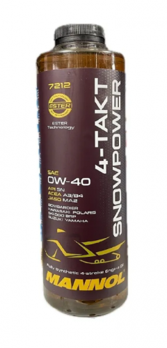 Mannol 0W-40 4 т Snowpower синтетическое 1 л Mannol 0W-40 4 т Snowpower синтетическое 1 л