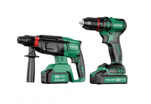 Набор аккумуляторного инструмента ALTECO STALKER Kit (D20 Li BL+RH20 Li BL) Набор аккумуляторного инструмента ALTECO STALKER Kit (D20 Li BL+RH20 Li BL)