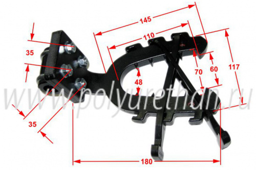 Крепление рогатка (большое с изогнутым основанием) 33-20-022-L фото 3 Крепление рогатка (большое с изогнутым основанием) 33-20-022-L фото 3