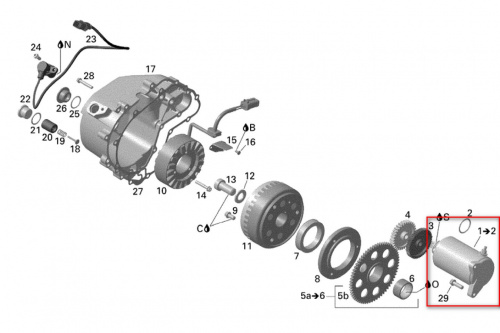Стартер BRP OEM: 420684560, 420684562 18880N фото 2 Стартер BRP OEM: 420684560, 420684562 18880N фото 2