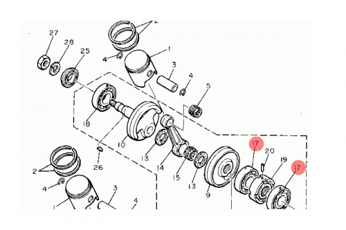 Подшипник коленвала Yamaha Viking 540 1988-2019 933062061700 Подшипник коленвала Yamaha Viking 540 1988-2019 933062061700