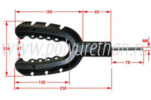 Крепление рогатка (винт) (черный) 33-20-044 фото 2 Крепление рогатка (винт) (черный) 33-20-044 фото 2