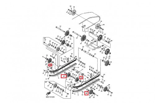 Кронштейн крепления колеса Yamaha Viking 540 17-19 8ES474192000 Кронштейн крепления колеса Yamaha Viking 540 17-19 8ES474192000