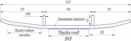 Конёк лыжи (к-т 2 шт, напайка 16 см) Ski-Doo, Lynx фото 2 Конёк лыжи (к-т 2 шт, напайка 16 см) Ski-Doo, Lynx фото 2