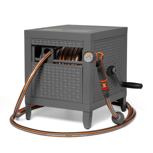 Катушка металлическая DAEWOO со шлангом 30 м и набором для полива DWR 6130 Катушка металлическая DAEWOO со шлангом 30 м и набором для полива DWR 6130