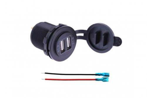 Прикуриватель водонепроницаемый 2 USB 5V 3.1A Прикуриватель водонепроницаемый 2 USB 5V 3.1A