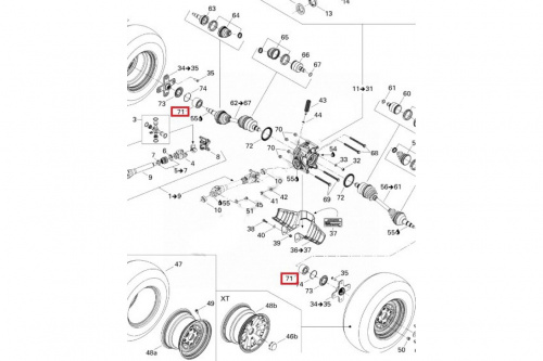 ��������� ������� ��������/������ Can-Am Outlander 293350040 ���� 2