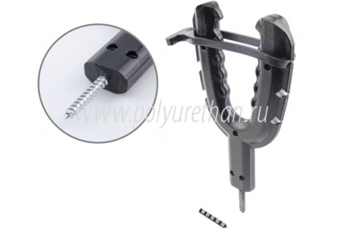 Крепление рогатка (саморез) (черный) 33-20-044-C фото 3 Крепление рогатка (саморез) (черный) 33-20-044-C фото 3