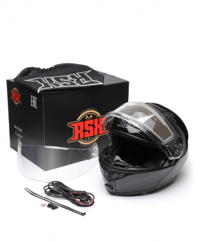 Шлем модуляр RSX Spark (HS159) Winter желтые очки черный 2XL фото 2 Шлем модуляр RSX Spark (HS159) Winter желтые очки черный 2XL фото 2