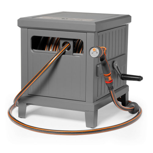 Катушка металлическая DAEWOO со шлангом 45 м и набором для полива DWR 6145 Катушка металлическая DAEWOO со шлангом 45 м и набором для полива DWR 6145