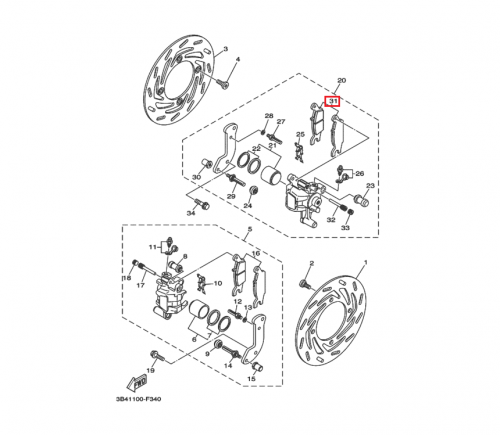 Тормозные колодки Yamaha Grizzly, передние правые FA444 фото 3 Тормозные колодки Yamaha Grizzly, передние правые FA444 фото 3