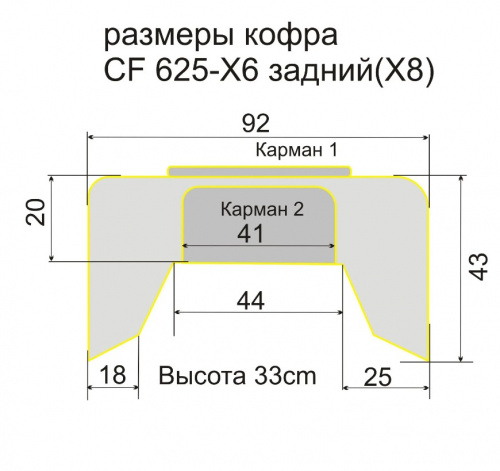 Кофр для квадроцикла CF 625-Х6, X8 задний фото 3 Кофр для квадроцикла CF 625-Х6, X8 задний фото 3