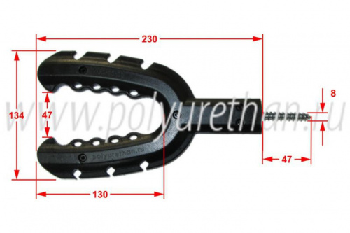 Крепление рогатка (саморез) (черный) 33-20-044-C фото 2 Крепление рогатка (саморез) (черный) 33-20-044-C фото 2